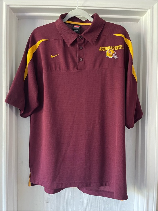 Nike Other - Nike Arizona State Men’s Maroon Polo Shirt with Gold Accents